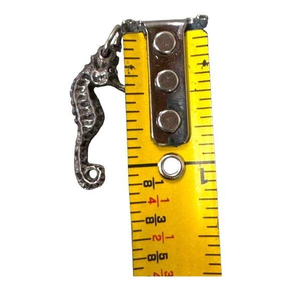 Vintage Sterling Silver Seahorse Pendant Nautical Beach Design Marine Ocean - Picture 4 of 7